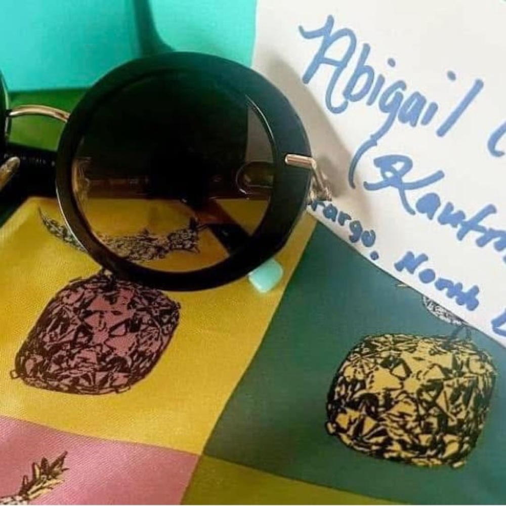 Tiffany & Company Black Round Sunglasses